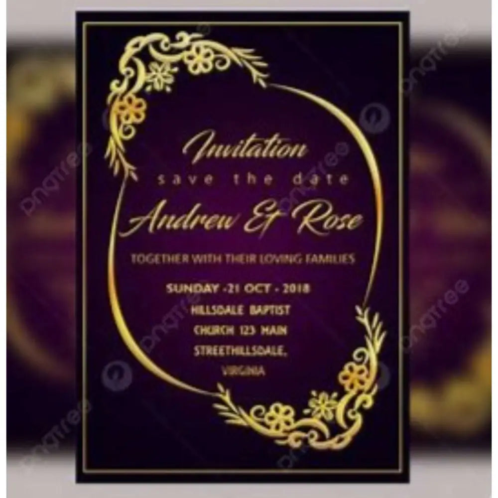 Bifold Invitation Cards for all Occasions Design and Printing - Offset POD - Wedding Invitation