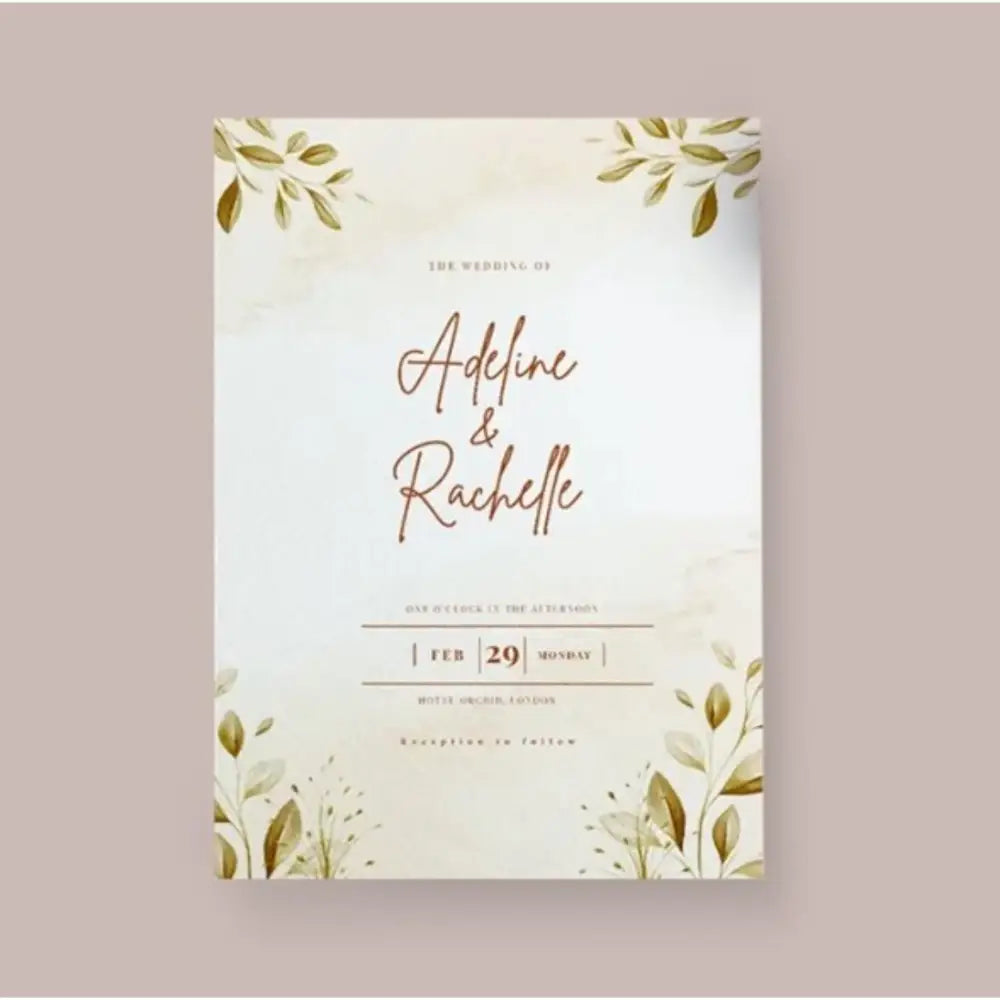 Bifold Invitation Cards for all Occasions Design and Printing - Offset POD - Wedding Invitation