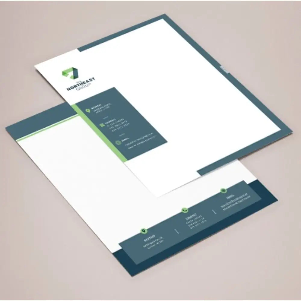 Corporate Business Letterheads Design and Printing- Offset POD - Single / 90gsm Uncoated Paper - Letterheads