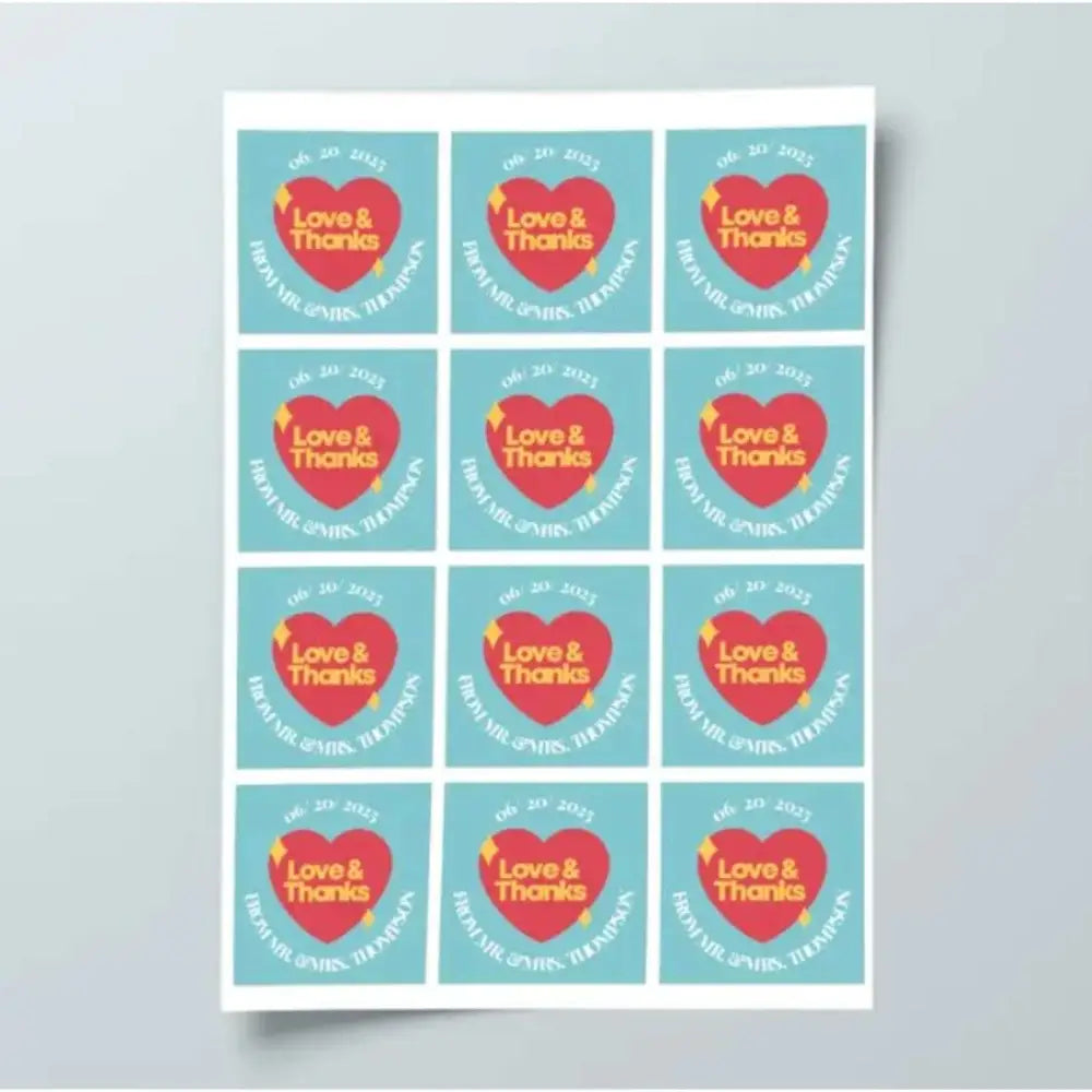 Customised Stickers for all Occasions - Large Format POD - Wedding Stickers
