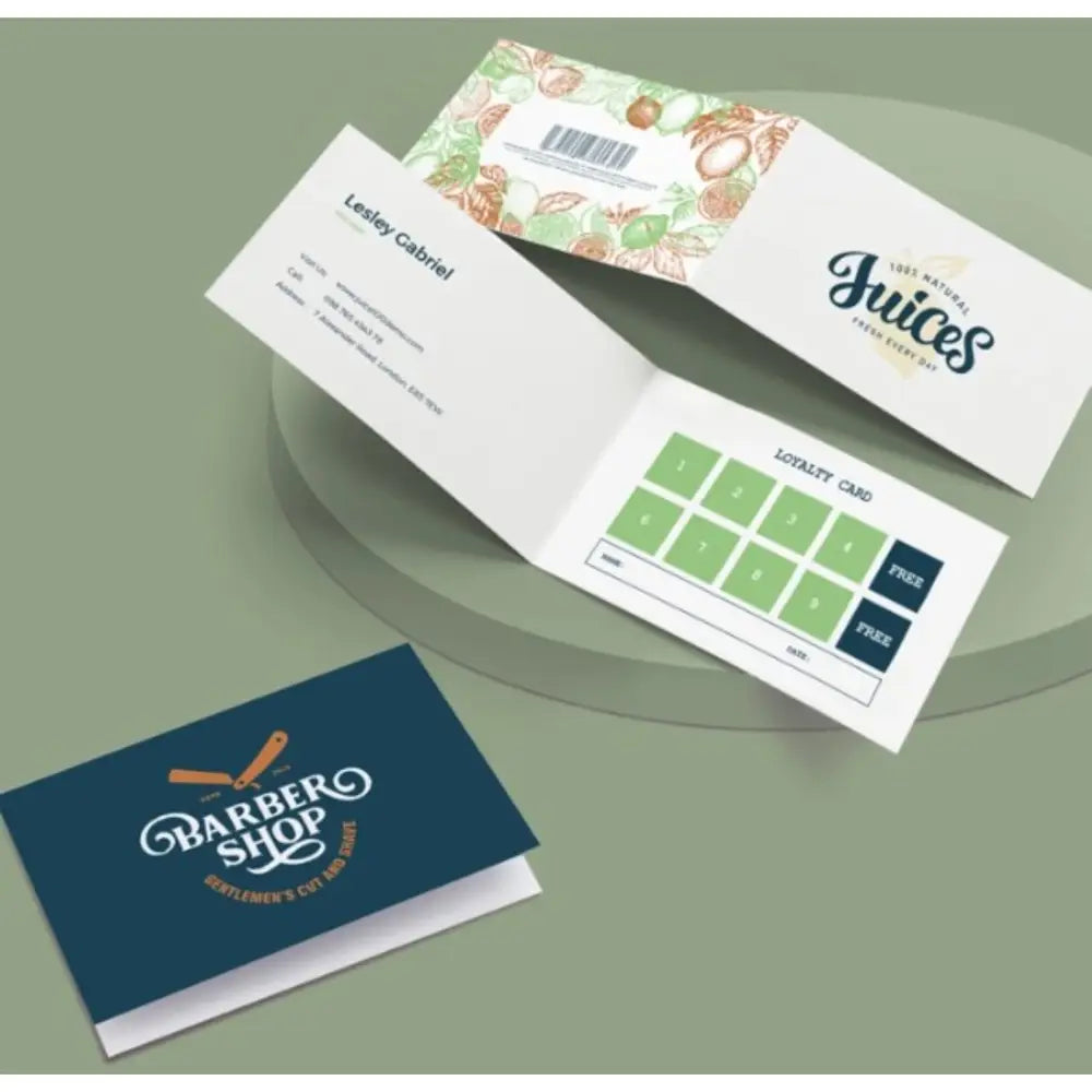 Folded Single and Double-Sided Business Card Design and Printing - Offset POD - Business Cards