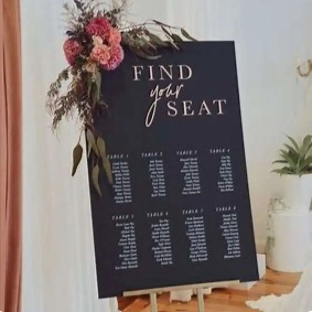 Guests Seating Plans for all Occasions Design and Printing - Offset POD - Seat Plan