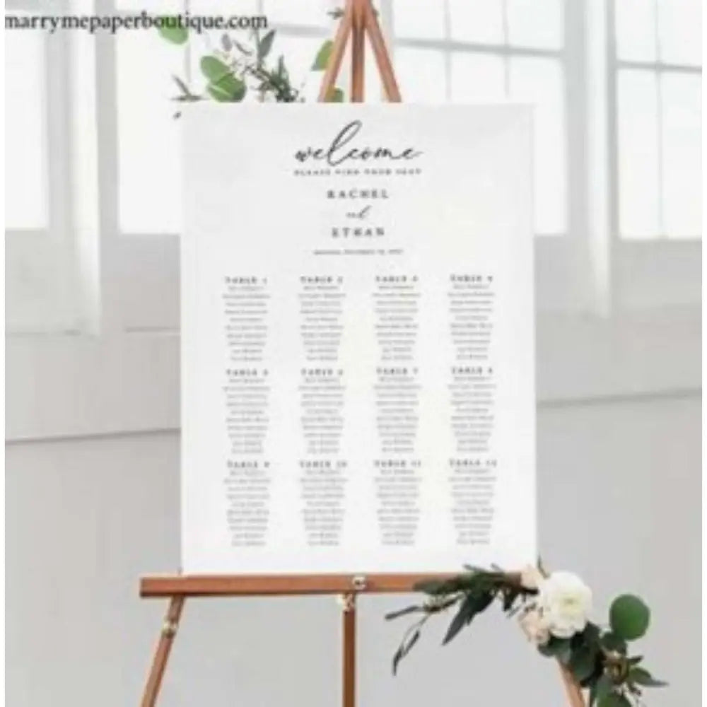 Guests Seating Plans for all Occasions Design and Printing - Offset POD - 3mm Foamex / 1000mm x 1000mm - Seat Plan