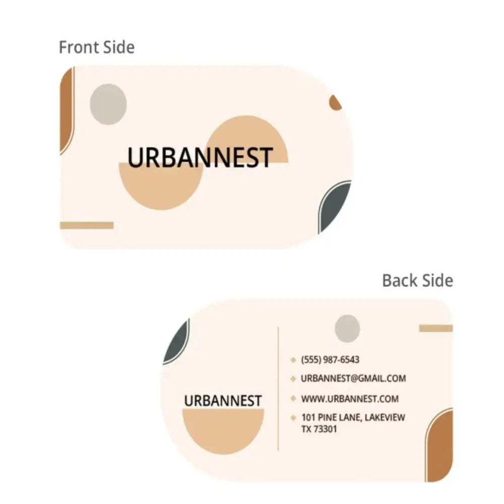 Half-Circle Single and Double-Sided Business Cards - Offset POD - Business Cards