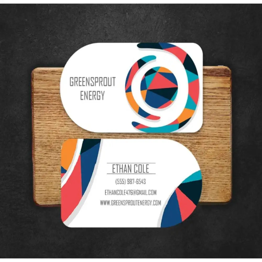 Half-Circle Single and Double-Sided Business Cards - Offset POD - Single / Silk / 300gsm - Business Cards