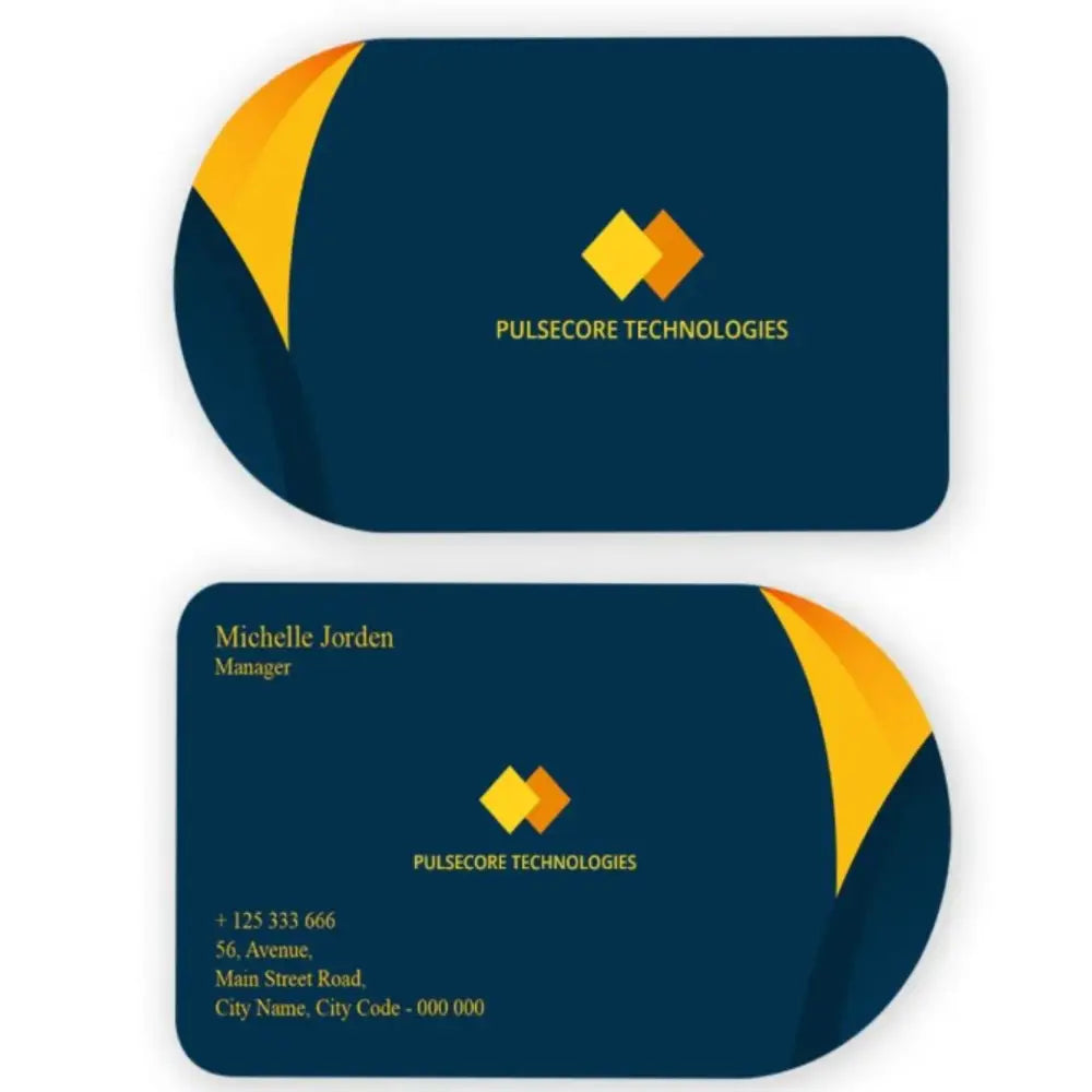 Half-Circle Single and Double-Sided Business Cards - Offset POD - Business Cards