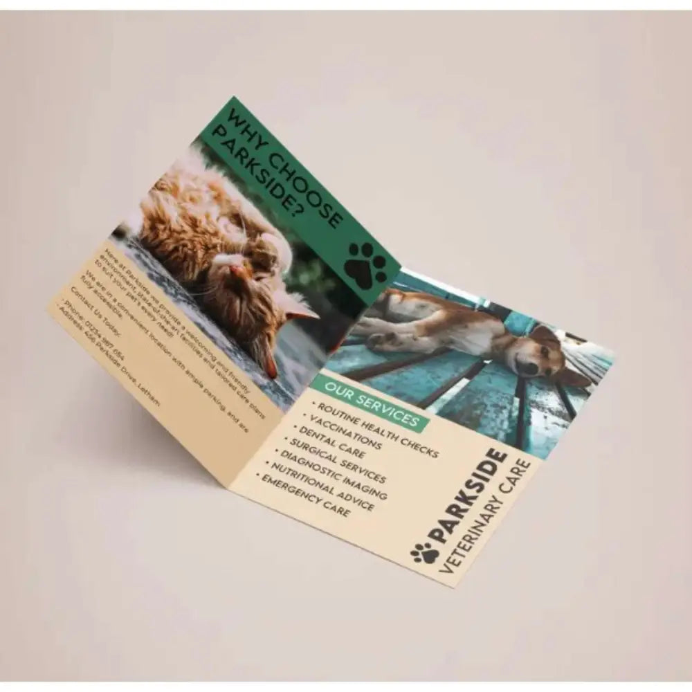 Half-Fold Leaflet for all Occasions Design and Printing - Offset POD - Leaflet