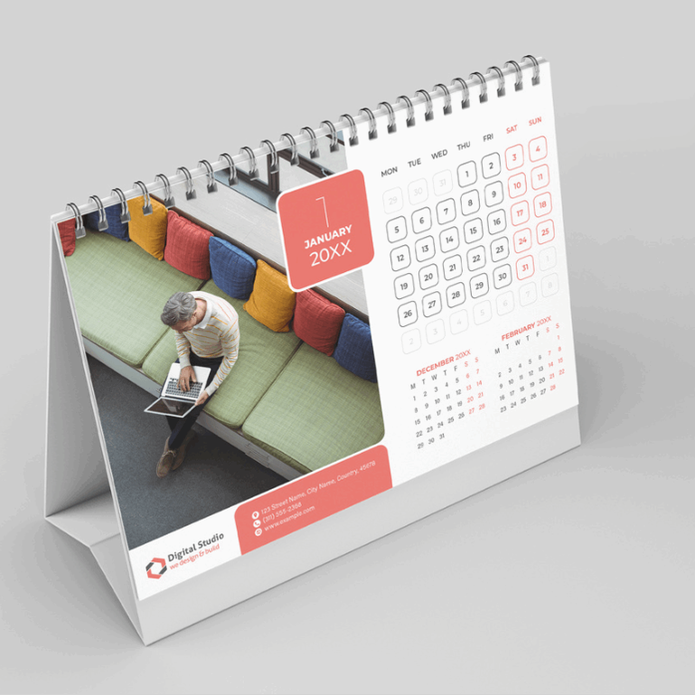 Horizontal and Vertical Table Calendar Design and Printing - Calendar