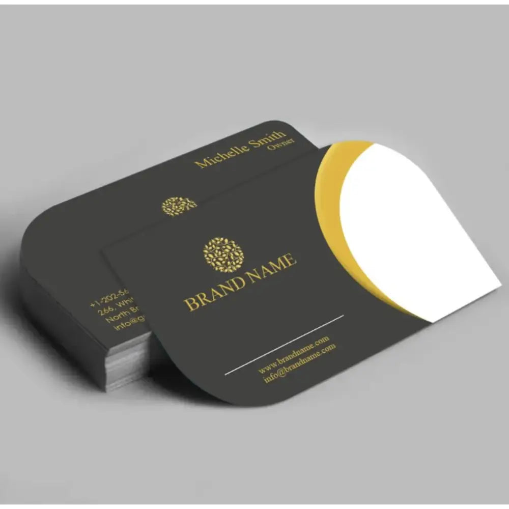 Leaf-Shaped Single and Double-Sided Business Cards - Offset POD - Business Cards