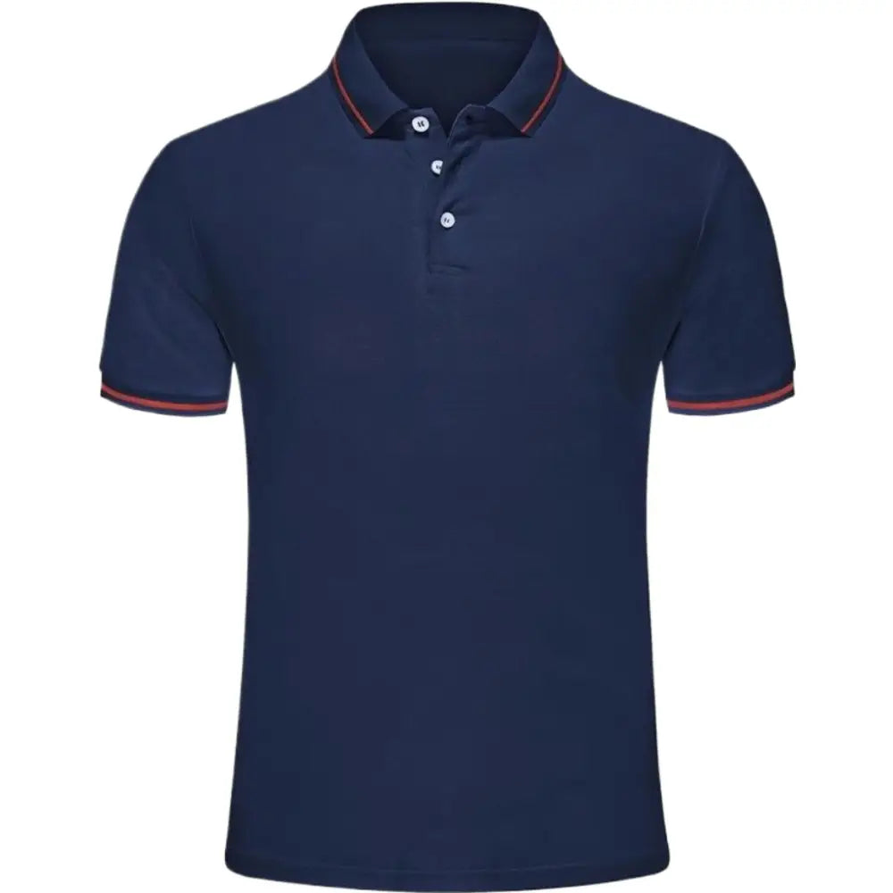 Personalised Men Short Sleeve Polo Shirts - DTF - Navy / S - Men Polo Shirt Short Sleeve