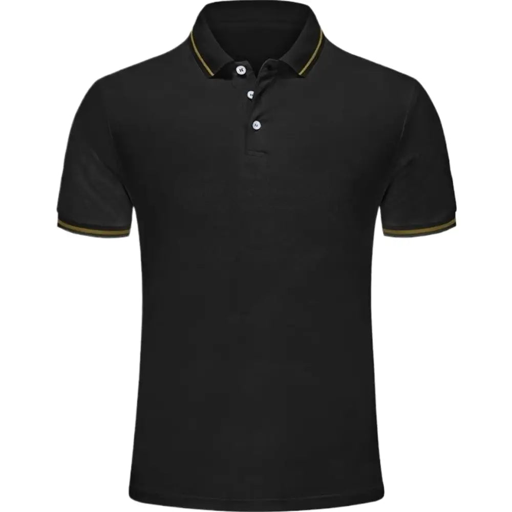 Personalised Men Short Sleeve Polo Shirts - DTF - Black / S - Men Polo Shirt Short Sleeve