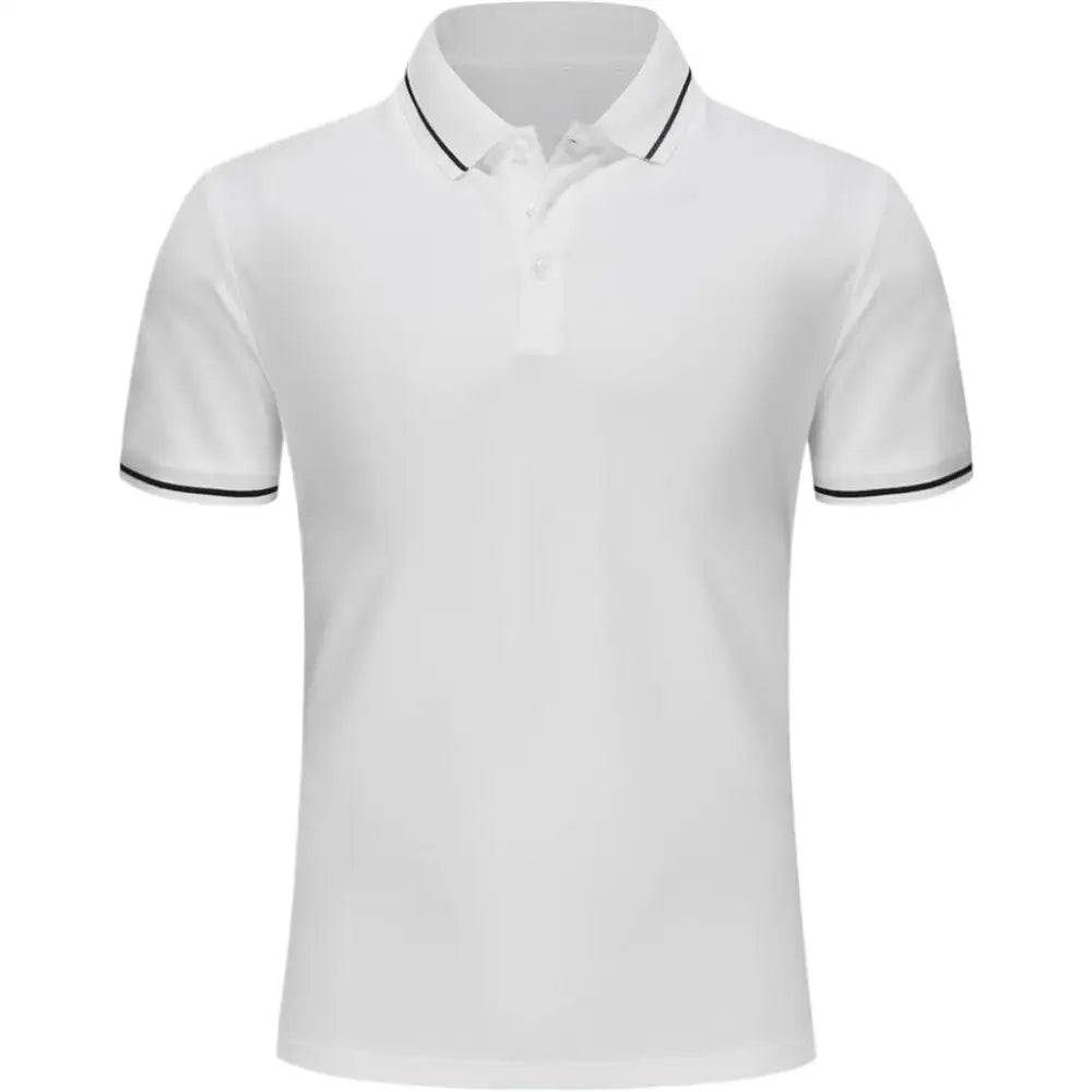 Personalised Men Short Sleeve Polo Shirts - DTF - White / S - Men Polo Shirt Short Sleeve