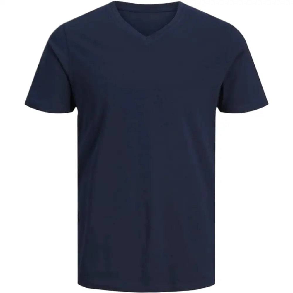 Personalised Men V-Neck Short Sleeve T-Shirts - DTF - Navy / S - Men V-Neck T-Shirt Short Sleeve