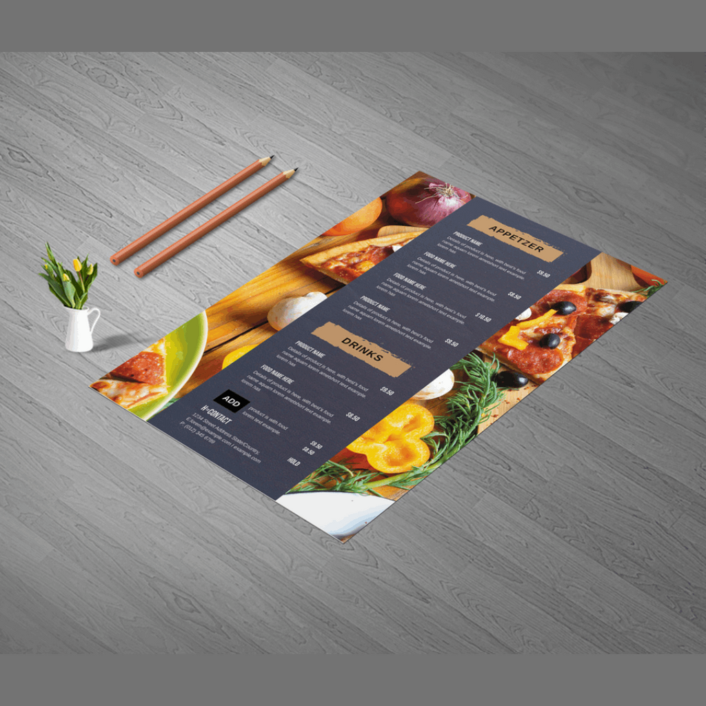 Menu Cards Design and Printing - Leaflet
