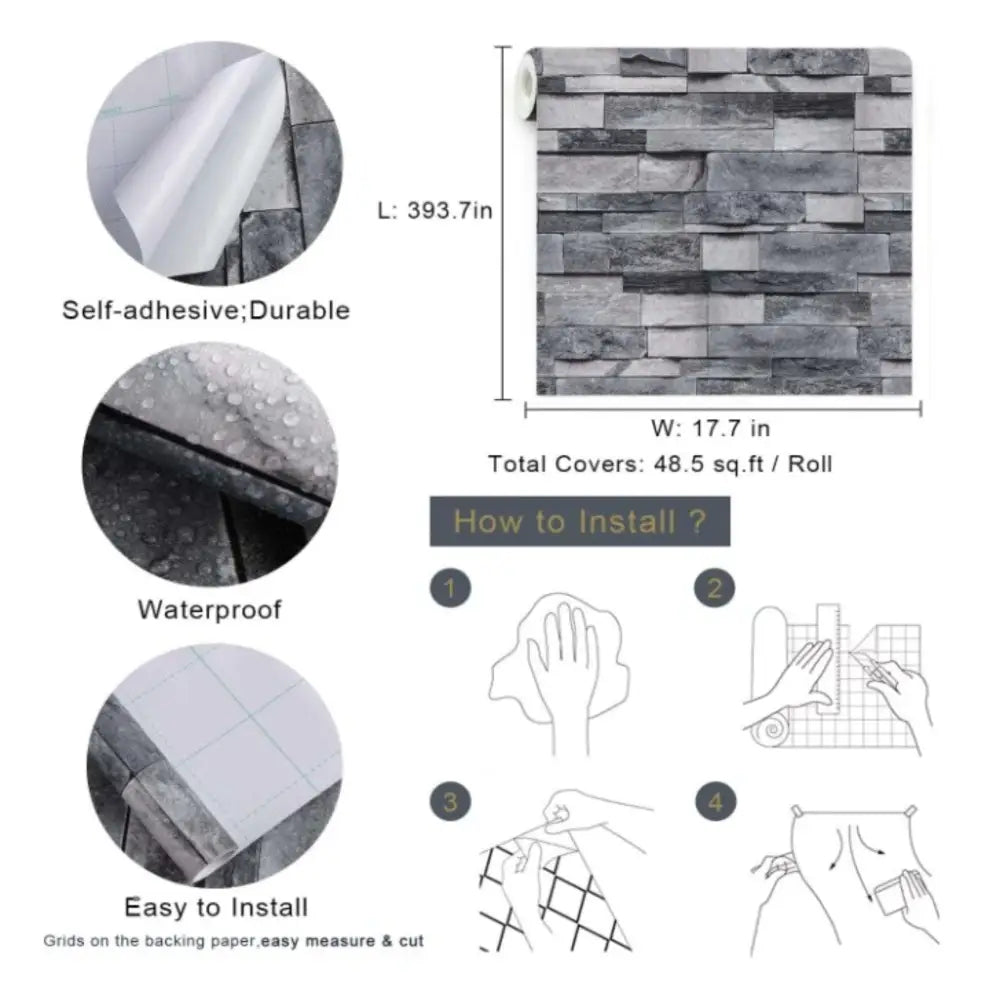 Peel and Stick Vintage Coated Self Adhesive Removable Wallpapers for Home and Office - Large Format POD - One Roll