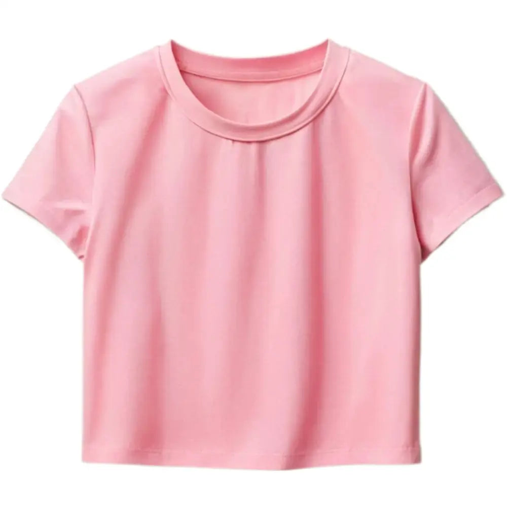 Personalised Direct to Film (DTF) Ladies’ Baby Tees - DTF - Pink / S - Crop Top