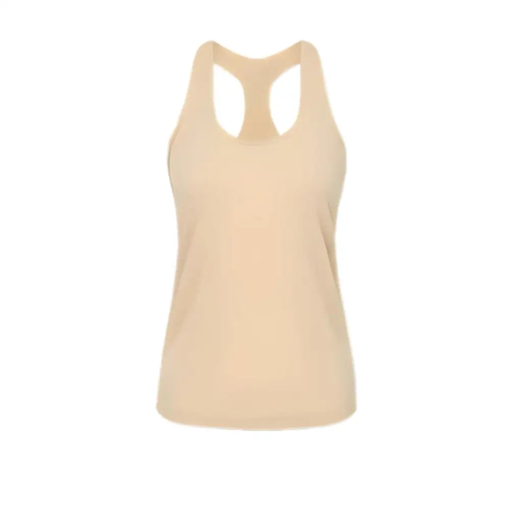 Personalised Ladies’ Workout Tank Top Gym Tank Tops - DTF - XS / Beige - Women Workout Tank Top