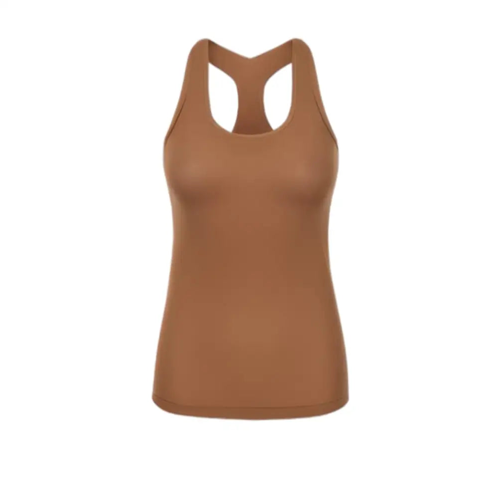 Personalised Ladies’ Workout Tank Top Gym Tank Tops - DTF - XS / Brown - Women Workout Tank Top