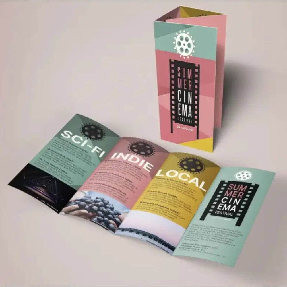 Roll Fold Leaflets for all Occasions Design and Printing - Offset POD - Leaflet