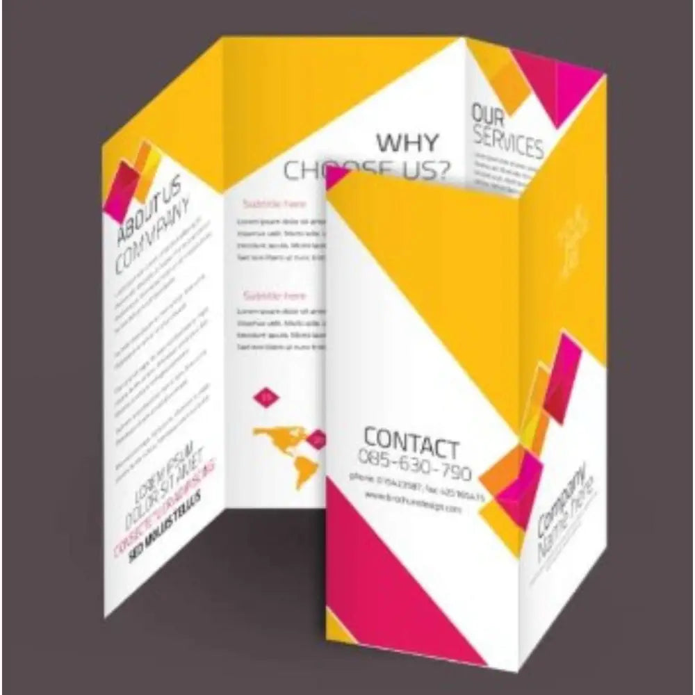 Roll Fold Leaflets for all Occasions Design and Printing - Offset POD - Leaflet