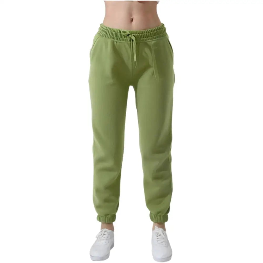 Personalised Slim Elastic-Waist Ladies’ Sweatpants Joggers - DTF - Elastic Waist Trousers for Casual Hip Hop Gym