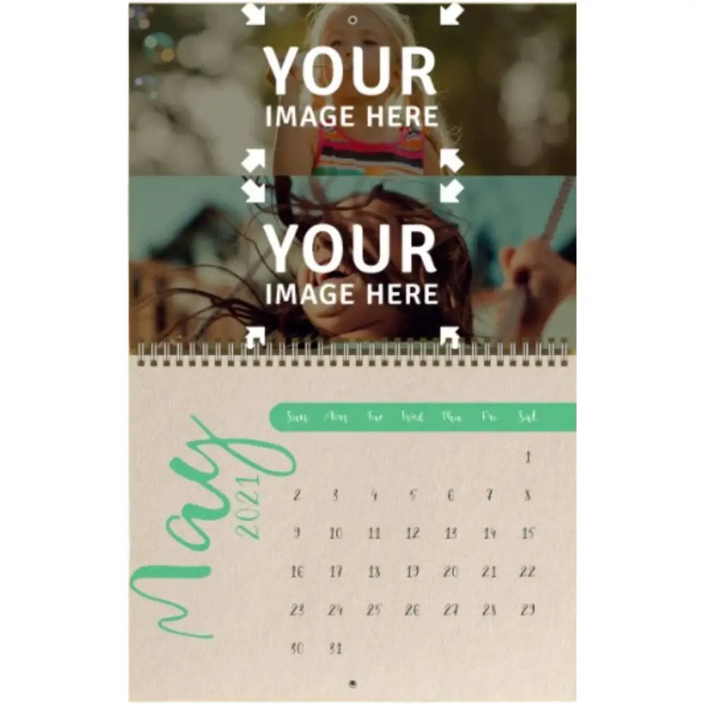 Spiral Wire-O Binding 150gsm Paper A2 Wall Calendars - Offset POD - Calendar