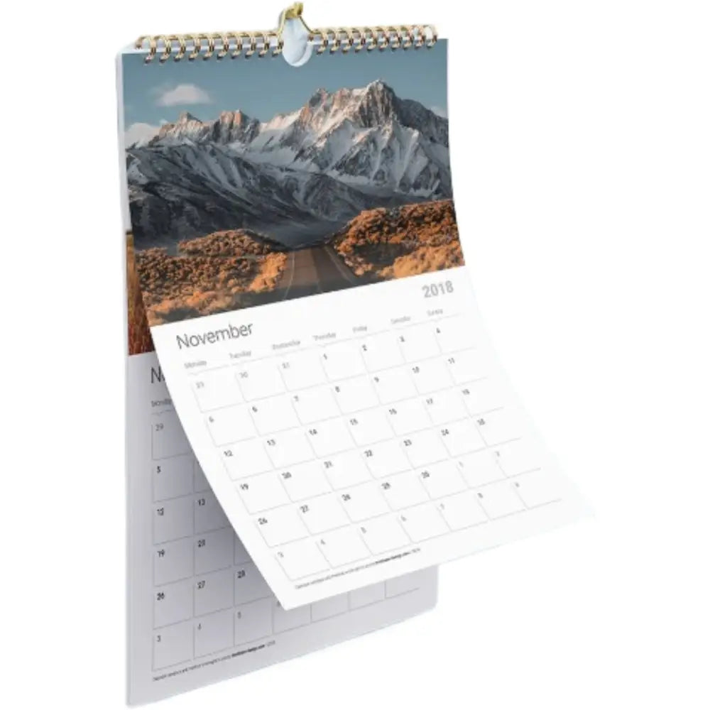 Spiral Wire-O Binding 150gsm Paper A2 Wall Calendars - Offset POD - Calendar