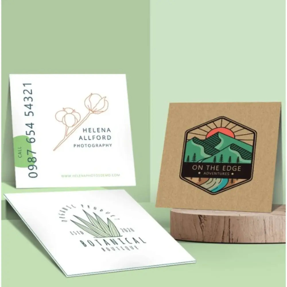 Square-Shaped Single and Double-Sided Business Cards - Offset POD - Single / Silk / 300gsm - Business Cards