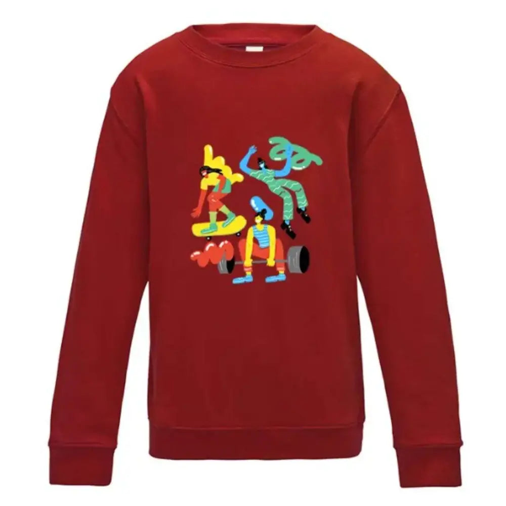 Customised Sweatshirts - DTF Transfer - Wine - Unisex Sweatshirt Long Sleeve