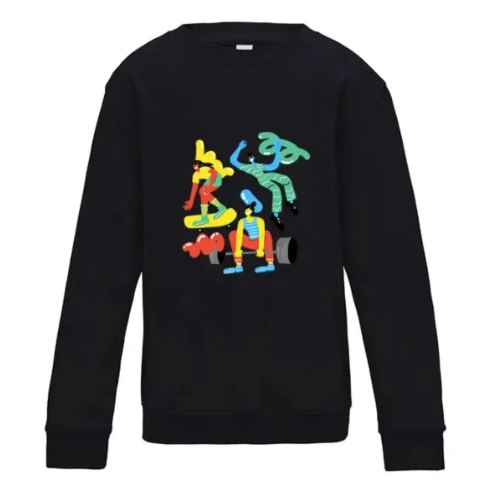 Customised Sweatshirts - DTF Transfer - Black - Unisex Sweatshirt Long Sleeve