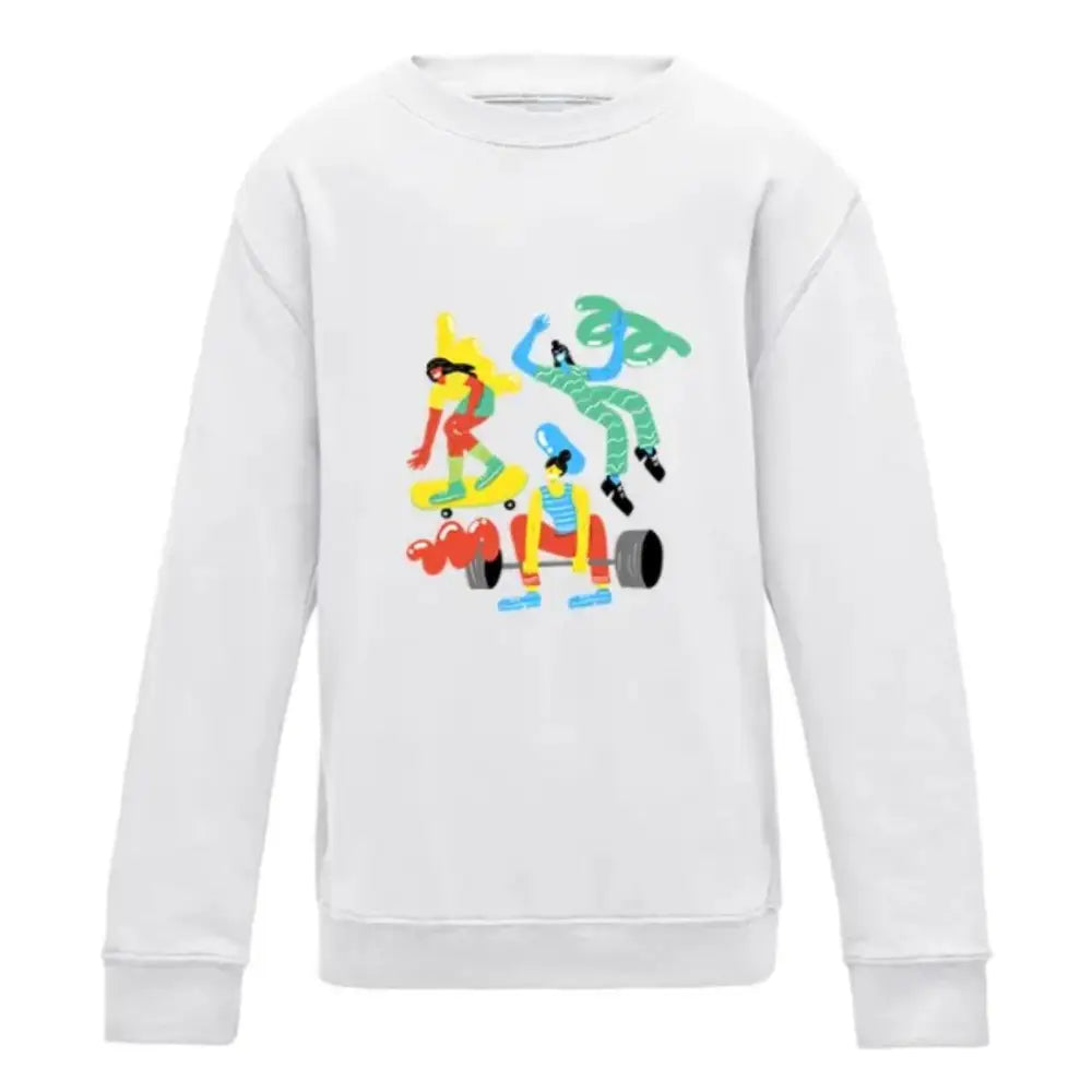 Customised Sweatshirts - DTF Transfer - White - Unisex Sweatshirt Long Sleeve