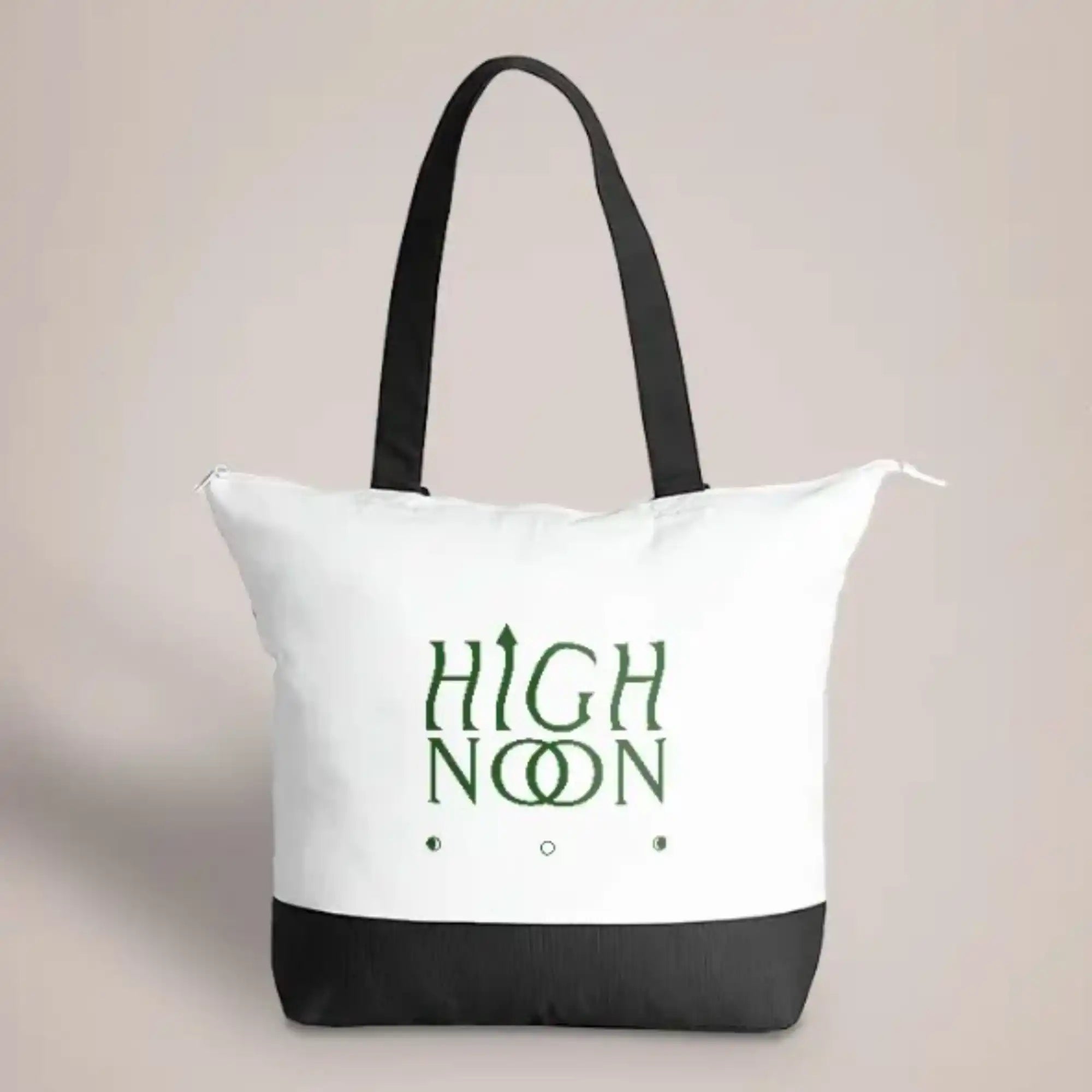 Two-tone tote bag.