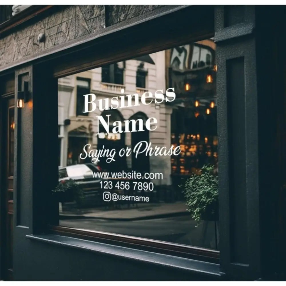 Customised Vinyl Glass Stickers - Large Format POD - Window Decal