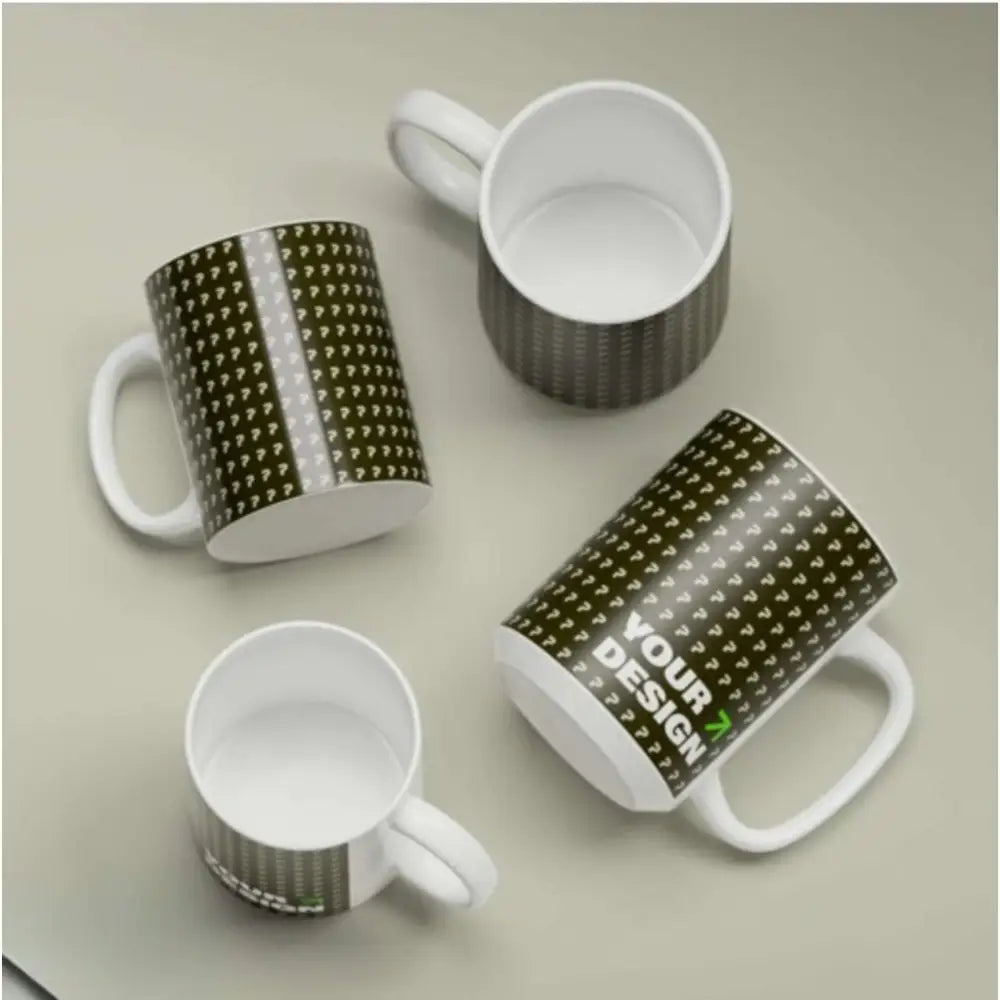White Ceramic Mug Labels - DTF - White - Ceramic Mug